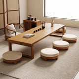 Japanese tatami coffee table,round wood coffee table,wooden coffee table living room,Japanese floor table，tea table,tatami table,low table for sitting on the floor,Walnut coffee table(100cm/39.3in)