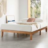 Mellow 12 Inch Solid Wood Platform Bed with Wooden Slats image 2
