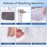 Portable mini compact two-cylinder washing machine (17.6 pounds) - Spanish model, rotary type, blue white image 4