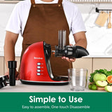 Slow Masticating Juicer,Brecious Cold Press Juicers with 2 Speed Modes & Quiet Motor,Juicers Machines Vegetable and Fruit with Reverse Function,Celery Juicer,BPA-Free,Easy to Clean (Black) image 3