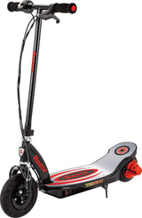An electric scooter suitable for children over 8 years old - 100-watt hub motor, 8-inch inflatable tires, maximum speed of 11 miles per hour, maximum running time of up to 60 minutes, suitable for users weighing no more than 120 pounds.