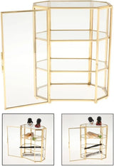 3-Tier Jewelry Box Glass Makeup Organizer Jewelry Box Multifunction Display Case for Dressing Table Decoration Storage image 3