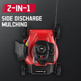 21" 2-in-1 Push Lawn Mower, 125cc Engine, Adjustable Cutting Height, Lightweight, Easy Assembly image 2