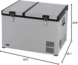 FM-65G 65 Quart Portable Refrigerator and Deep, AC 110V/ DC 12V, Real Chest Freezer for Car, Home, Camping, and RV with-8掳F to 50掳F Temperature Range, Gray, One Size image 3