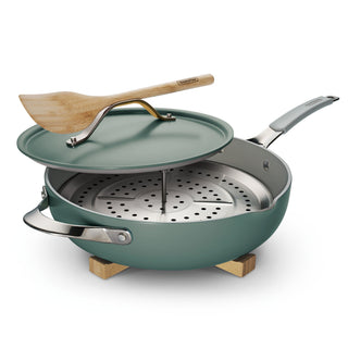 5 Qt All-in-One Plus Pan with trivet - Sea Salt