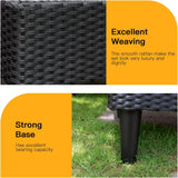 Patio Furniture Set 4 Pieces Outdoor Rattan Chair Wicker Sofa Garden Conversation Bistro Sets for Yard,Pool or Backyard image 3