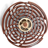 Mindsight Moving Kinetic Wall Art - Wind up to power peaceful motion (no battery) - Calming Wall Décor for Living Room, Office, Bedroom, Kitchen - Hand Crafted Wood - Ripple, Canyon Brown image 2