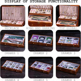 Wooden Jewelry Box,jewelry boxes for women large jewlrey box&organizers with necklace hanger,jewerly organizer,jewelry holder organizer,9-layer large capacity jewelry storage box image 3