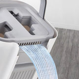A handless flat mop set, suitable for household cleaning, with a mop bucket that can be used for both dry and wet cleaning. image 3