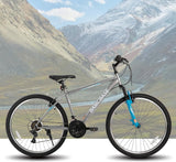 26/27.5 Inch Mountain Bike, Mens Womens MTB with 21 Speeds, High-Tensile Steel Frame, V Brake, Hardtail Bicycle for Adults image 2