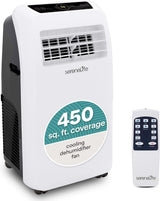 10,000 BTU Portable Air Conditioner– 4-in-1 AC Unit w/Cooling, Dehumidifier, Heater, & Fan– Includes Remote Control, Window Mount Kit, Quiet Operation, 24-Hour Timer image 3