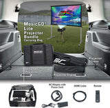 Projector ultra-short focal length portable outdoor family courtyard movie night projector, waterproof projector, 1080p resolution, 1500 lumens, supports Bluetooth and built-in battery, compatible with iOS TV platform image 2