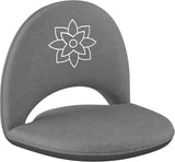 Mindful Modern Meditation Chair | Adjustable Floor Chair with Back Support | Padded Floor Seat for Posture Support and Comfort | Portable Folds Flat for Storage | Indoor/Outdoor Use | Slate Grey image 2
