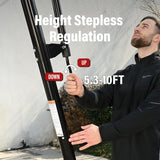 Basketball Hoop 48 Inch Backboard Portable Basketball Hoop Outdoor,5.3-10ft Stepless Regulation Crank Adjust Basketball Goal System image 3