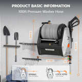 The wall-mounted high-pressure cleaning machine Plus is equipped with an upgraded 1800-watt motor, with a maximum pressure of 2900 pounds per square inch and an electric high-pressure cleaning machine that discharges 2.2 gallons per minute. It is equ image 2