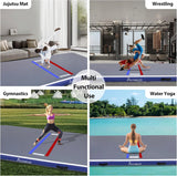 Inflatable Wrestling Mat 10FT/5FT, Portable Jiu Jitsu Mats Wrestling Mat for Home, Outdoor or Indoor Training Mat for Water Yoga, Gymnastics, Gray image 2
