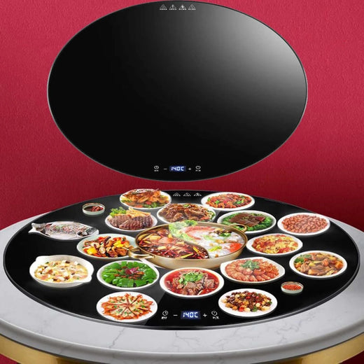 23/31/34in Insulation Glass Lazy Susan for Dining Table - Turntable Centerpiece, Silent/Smooth/Not Easy to Dump (Size: 88cm/34in)