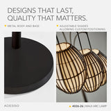 Floor lamp, equipped with three movable lampshades and an adjustable height design - perfect for decorating bedrooms, living rooms and corners, with a bronze color finish. image 4