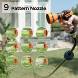 Tool-extendable garden hose reel, inner diameter 1/2 inch, length 155 inches, equipped with 5-foot extension hose, sturdy and durable, lockable at any length, slow retraction system, wall-mounted design, 180-degree rotating bracket image 4