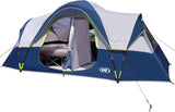 Camping Tent 10-Person-Family Tents, Parties, Music Festival Tent, Big, Easy Up, 5 Large Mesh Windows, Double Layer, 2 Room, Waterproof, Weather Resistant, 18ft x 9ft x78in