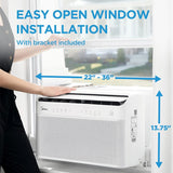 8,000 BTU U Shaped Smart Inverter Window Air Conditioner, Cools up to 350 Sq. Ft., Ultra Quiet with Open Window Flexibility, Works with Alexa/Google Assistant, 35% Energy Savings, Remote Control image 3