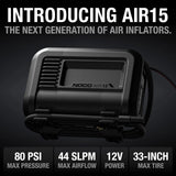 UltraFast 15A Tire Inflator, 12V Portable Air Compressor Pump, Rated at 80 PSI, Inflates Tires from 0-40 PSI in 2.9 Minutes with a Digital Gauge, Smart Pressure and Auto-Shutoff image 3