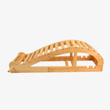 Yoga Inverted Pole Pose Seated Cushion - Wooden backward bend seat cushion, designed for deep stretching and enhancing flexibility; Large-sized backward bend cushion, providing better support effect