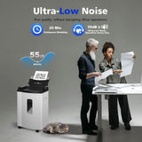 150 Sheet Auto-Feed Micro Cut Paper Shredder for Home Office Use, P-5 Super High Security (5/64 x 19/32 inches), Large 6-Gallon Bin, 20-Min Continuous Run, 55dB Ultra-Quiet, White image 4