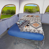 Foldable camping bed, equipped with an inflatable mattress and a portable bag, suitable for outdoor trips, camping, and beach vacations (excluding the inflatable pump) image 2