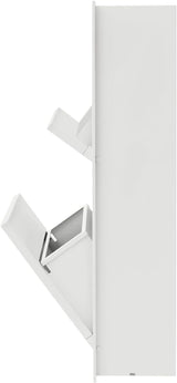 Stainless steel shower alcove trash can - Suitable for use in bathrooms, living rooms, and kitchens as a built-in recessed storage cabinet - 26 x 5.5 x 11.8 inches image 4