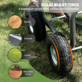 Tool pipe trailer, heavy-duty wheeled hose vehicle, suitable for outdoor industrial hose reels, length 250 feet, inner diameter 5/8 inches, hose guide device pre-installed. image 4