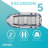 Excursion Inflatable Boat Series: Includes Deluxe 54in Boat Oars and High-Output Pump – SuperTough PVC – Adjustable Seats with Backrest – Fishing Rod Holders – Welded Oar Locks image 4