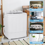 13lbs Capacity Compact Mini Twin Tub Washing Machine image 4