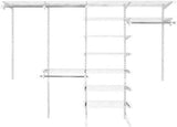 Rubbermaid Configurations Custom Closet Kit 4-8 Ft. Adjustable Metal Wire Shelving White Finish Expandable Organization System Hardware Included for Home Closet/Pantry/Laundry/Mudroom image 2