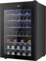Refrigerator Cooler - 126 Can Mini Fridge with Glass Door for Soda Beer or Wine, Beverage Cooler for Home, Office, Bar with Adjustable Removable Shelves, Silver image 2