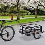 Foldable Bike Cargo Trailer, 80lbs Capacity, 16′′ Wheels, Black, with Hitch image 2