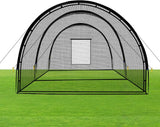 Baseball Batting Cage Net Batting Cages for Backyard Portable Baseball and Softball Batting Cages with Pitching Machine Hole and Detachable Door for Backyard Outdoor Hitting Practice image 3