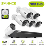SANNCE 8CH 5MP Poe Home Security Camera System,2MP 8CH Poe NVR, 6pcs 1080P Outdoor Poe Cameras,No Hard Drive image 3