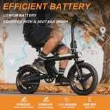 14 in Electric Bike for Adults,500W Folding E-Bike,Electric Commuter Mini Bikes,Electric Bicycles with 36V Removable Battery,Black image 2