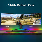 INNOCN 49" Curved Gaming Monitor, 144Hz, HDR400, USB-C, 49C1G image 4