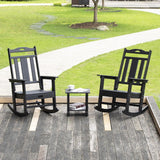 Outdoor Rocking Chairs Set of 2, HDPE All Weather Resistant Rocking Chair for Porch, Oversized Patio Rocker Chair for Adult, Outdoor Rockers for Garden Lawn image 2
