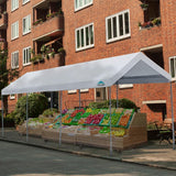 10x20 ft Heavy Duty Carport Potable Car Canopy Garage Party Tent Boat Shelter, Adjustable Height from 9.5 ft to 11 ft, Beige image 3