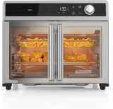 Crisp 'N Bake Air Fryer Toaster Oven Combo, 12 in 1 Countertop Convection Oven Cooks Food Fast, Fits a Whole Pizza or 6 Toast Slices, French Doors with Stainless Steel Finish image 2
