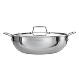6 Qt Utsava Tri-Ply Clad Stainless Steel Covered Kadai image 2