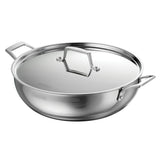 6 Qt Utsava Tri-Ply Clad Stainless Steel Covered Kadai image 4