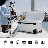 110 Qt Glide Pro Portable Large Ice Chest Wheeled Cooler image 2