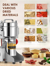 Electric Grain Grinder - Safety Enhanced Version 3600 watts - High-speed Spice and Herbal Grinder - Commercial-grade Ultra-fine Machine - Dry Grain Crusher - CE 110V (2500 grams swing type) image 2