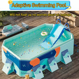 Pool Slide Inflatable Swimming Water Slide, Summer Swimming Pool Supplies Universal Trampoline Ladder Backyard Slide Home Playground Equipment image 4