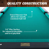 Barrington Billiard 84" Arcade Pool Table with Bonus Dartboard Set, Green image 4