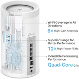 Dual-band WiFi 7 networking system (Deco BE25) - Supports over 150 devices, 5GHz/2.4GHz frequency bands, 2.5Gbps ports, MLO technology, 4K-QAM function, home security protection system, universal compatibility (3 sets) image 3